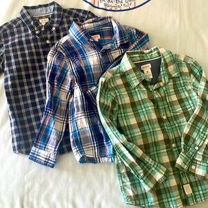 Carter’s button down. Set of 3. Like new. 5T. Plaid